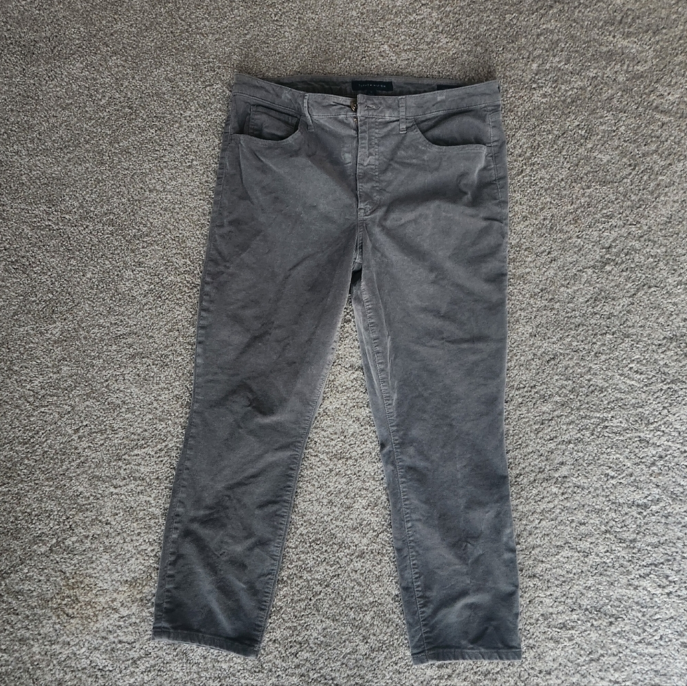 Tommy Hilfiger Women's Gray Tribeca Skinny Corduroy Pants